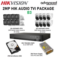 Hikvision CCTV 2MP HIK Audio TVI 16-CH Package B3