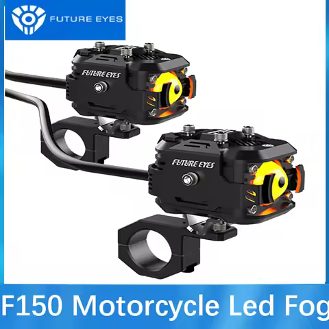 Future Eyes F150 Motorcycle Led Fog Lights Electric Vehicle Auxiliary Road Driving Moto Low Beam Yel