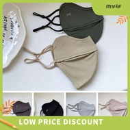 MV4F Washable Bowknot Sun Protection Face Reusable Nylon Face Cover UV Face Shield Trendy Solid Color Sunscreen Running Riding