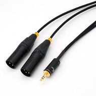 Mogami สายเคเบิล XLR แจ็คตัวผู้3.5มม. เป็นสายตัวแยกตัวผู้ XLR แบบคู่สำหรับไมโครโฟนลำโพงเครื่องขยายเส