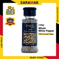 100G Whole White Peppercorn 100% Sarawak Lada hitam Lada Putih Lada Sulah Pepper Grinder Pepper Seas