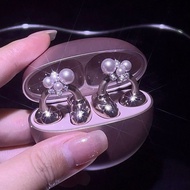 Headphone accessories-Applicable to freeclip headphones-Shimmering diamond pearl earphone clasp-High