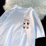 BOOM (24-Hour Delivery) Oversize t-shirt Super Cute Coffee Pattern for women