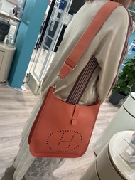 Hermes Evelyne 33 Epsom I5 Flamingo X PHW Stamp T