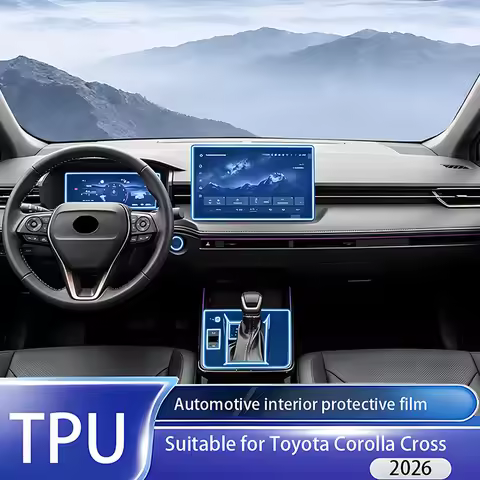 Fit for Toyota Corolla Cross 2025-2026 FX XSE XLE Hybrid TPU PPF Anti Scratch Interior Nav Console I
