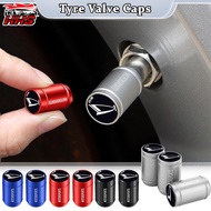 4PCS Daihatsu Car Tire Anti-Dust Cap Screw-On Car Logo Wheel Tyre Cap Universal Aluminum Alloy Wheel