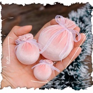 SET E109 Pearls Covered in Velvet Fabric Size 3cm/4cm/6cm Christmas Decor PKSS470