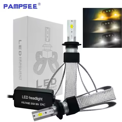 2Pcs T9 Super Bright Car Headlights LED H7 H4 H11 9005 9006 H1 car-styling Auto Front Bulb Automobil