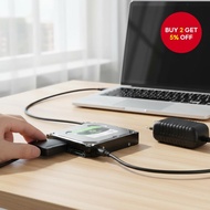 SATA to USB 3.0 converter cable for 2.5/3.5 inch SSD HDD hard drive disk adapter, supports UASP 12V 