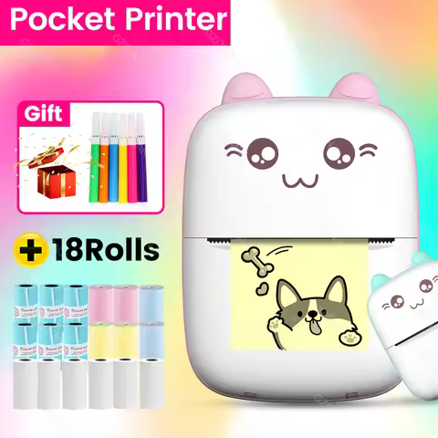 Cheapest Mini Portable Thermal Printer Wireless Bluetooth Android iOS Printers 2 Color Impresora Ter