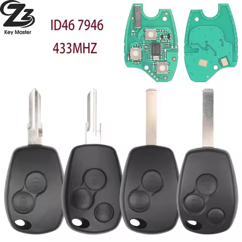 Zz Store Remote Key PCF7946/pcf7947/4A Chip 434MHz For Renault Trafic Vivaro Primastar Movano Replac