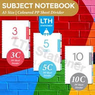 LTH Masterprint Academic Subject Notebook A5 120/150 Page of 3C/5C/10C PP Sheet Divider Subject Note