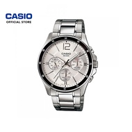 Casio General MTP-1374D-7AV Silver Stainless Steel Band Men Watch