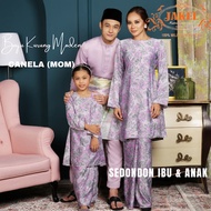 2022 [Mom] Baju Kurung Moden | Riau Canela By Jakel | Sedondon Ibu Dan Anak | Baju Raya Perempuan 2022 | Dusty Lilac