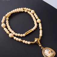 Thai Buddha brand chain imitation ivory neck chain high-end luxury泰国佛牌链子仿象牙颈链高端显贵 MN14