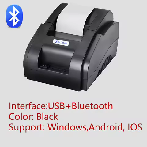 58mm Hand printer Phone printer Portable printer mini printer Bluetooth Wireless Receipt Printer Fre