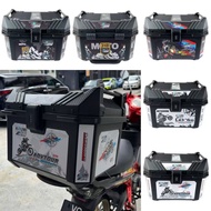 Top Box motorcycle 45L TOP BOX BELAKANG MOTOR TANKER waterproof Aluminum Double lock 後備箱 TOP BOX 45L