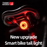 ThinkRider Cycling Taillight Bicycle Smart Auto Brake Sensing Light IPx6 Waterproof LED Charging Bike Rear Light