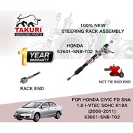 100% NEW STEERING RACK ASSY ASSEMBLY 53601-SNB-T02 FOR HONDA CIVIC FD SNA 1.8 I-VTEC SOHC(2006-2011)