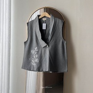 HAYU VEST REJECT BYNISSAKOHERINA-VEST BYNISSAKHOIRINA linen vest vest woman sleeveless vest