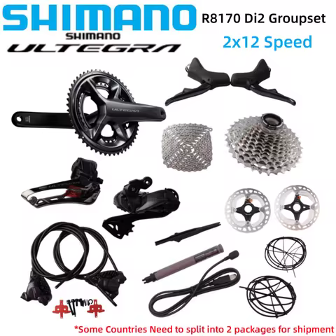 Shimano R8170 Di2 2x12 Speed Groupset R8100 Crankset 165/170/172.5/175MM 11-30T/11-34T Cassette ST B