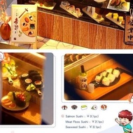 TWH DIY Miniature House DIY Miniature House Doll House Sushi House GS