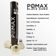 (Durable Shuttle) - Pomax Black Hawk Badminton Shuttlecock