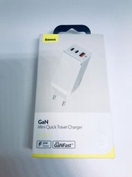 Baseus GaN mini quick travel charger 65W - white
