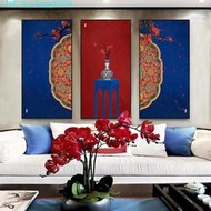 新中式裝飾畫中國風古典掛畫梅花壁畫客廳背景墻三聯畫批發