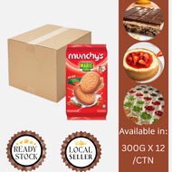 Munchy's Marie Biscuit 300g x 12 Pack 1 Kotak Carton Biskut Borong Kek Batik Cheesekut Ready Stock