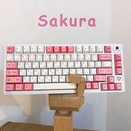 【Keycap only】tokyo Sakura Keycap Cherry hồ sơ PBT thăng hoa màu hồng Nhật Bản Keycaps cho công tắc C