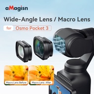 AMAGISN สำหรับ DJI Osmo Pocket 3เลนส์มุมกว้างหรือกรอบเลนส์เลนส์ไมโครสำหรับอุปกรณ์เสริม Pocket3 DJI O