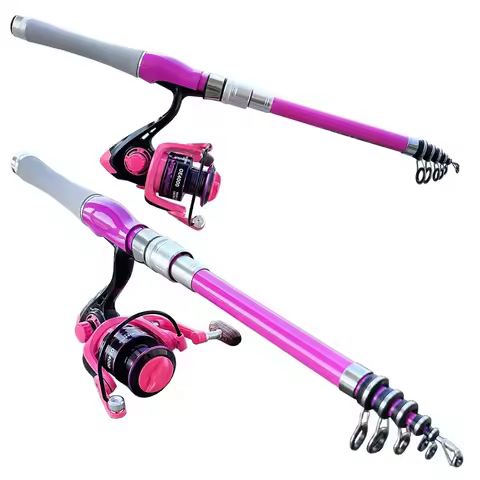 Trout Pesca Fishing Rod and Reel Combo 1.5m1.8m 2.1m 2.4m Carbon Fibe Lure Rods and 5.2:1 Spinning W