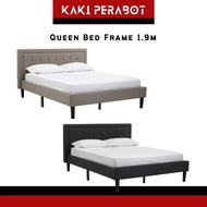 HARRY 1.9M Wood Queen Bed Frame Queen Bedframe Katil Queen Kayu Katil Kayu Queen Katil Divan Queen Size Bed Double Bed