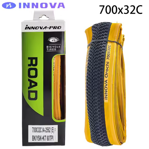 INNOVA Orochi 700x32c 32-622 Gravel Bicycle Tire Yellow Edge XC Off-Road MTB Bike Folding Tires 60TP