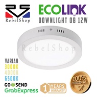 Ecolink LED Downlight Outbow Round 12 Watt Round - Surface D150 12W 12 Watt 12Watt