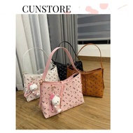 Women's Cute Cat Shoulder Tote Bag with Teddy Bear Hook - Loose Form to Hold Many CUN842