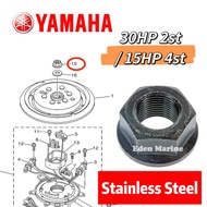 Nut Flywheel (stainless steel) for YAMAHA 30HP 2st / 15HP 4st outboard