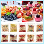 WITTE Bamboo Pick, Wooden Disposable Cocktail Fork,  Picnic Party Supplies Cocktail Pick Picnic Wedd