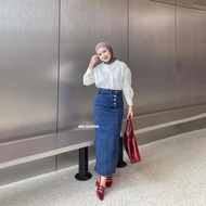 ARO - MIRU WOMEN'S JEANS SKIRT WITH SPLIT VARIATIONS