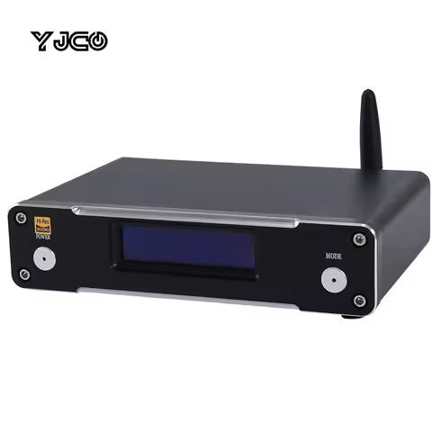 YJCO Audio DAC Decoder ES9038Q2M USB Optical Coaxial Input Hi-Fi Digital to Analog Converter OLED Di