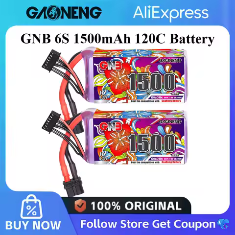 GNB 6S 1500mAh 120C/240C Lipo Battery For RC Helicopter Quadcopter FPV Racing Drone XT60 22.8V Batte
