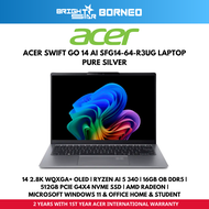 ACER Swift Go 14 AI SFG14-64-R3UG Laptop - 14" 2.8K WQXGA+ OLED/RYZEN AI 5 340/16GB/512GB/W11+HNS