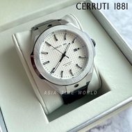 [Original] Cerruti 1881 CTCIWGB2116804 Slim Quartz Analog Men Watch with Black Genuine Leather Strap