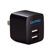 ONPRO USB雙埠電源供應器-黑 UC-2P01-B