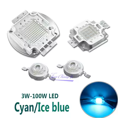 High Power LED Cyan 490nm Ice Bulb 480nm Chip 3W 5W 10W 20W 30W 50W 100W 480nm 490 nm Ice Blue DIY C