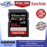 Sandisk 64GB SDXC Extreme Pro UHS-I 95Mbps Class 10 SDSDXXG-064G-X46