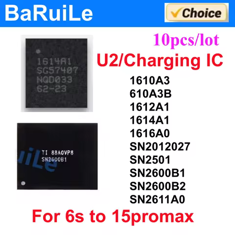 10pcs U2 USB IC Chip for iphone 11 12 13 Pro Max X XS 7 8 Plus 1616A0 1614A1 1612A1 610A3B 1610A3 SN