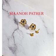 1.09GM-916 GOLD FLOWER THODU-916 SUBANG-916 INDIAN EARRING-916 EARRING-916 ROUND EARRING-916 FLOWER 