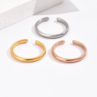 Stainless Steel Minimalist Toe Ring Adjustable Plain Band Foot Jewelry JJ25